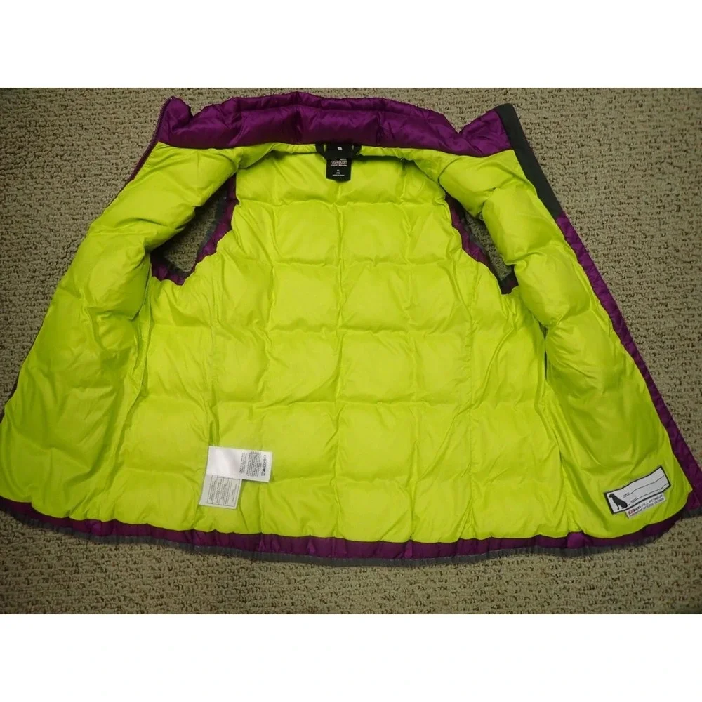 Eddie Bauer First‎ Ascent Puffer Vest Girls XL Purple Excellent 600 Down Quilted